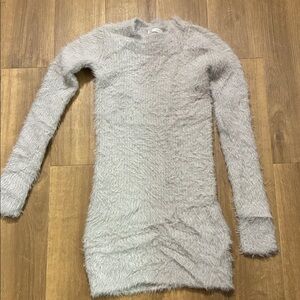 Zara Soft Gray Long Sleeve Dress